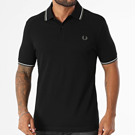 Fred Perry - Polo Manches Courtes Twin Tipped M3600 Noir