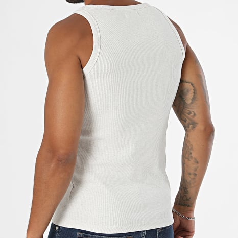 Jack And Jones - Débardeur Organic Rib Beige Clair Chiné