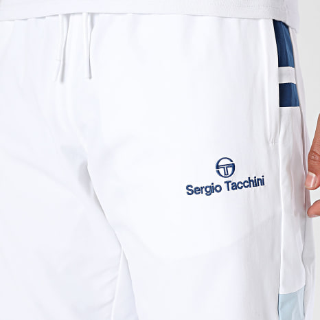 Sergio Tacchini - Pantalon Jogging Musa 41730 Blanc Bleu Clair