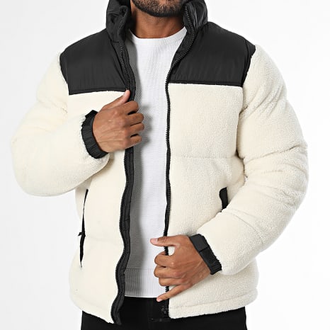 Classic Series - Doudoune Capuche Zippée 370 Beige Noir