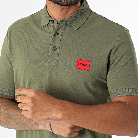 HUGO - Polo Manches Courtes Slim Fit Dereso 222 50466202 Vert Kaki