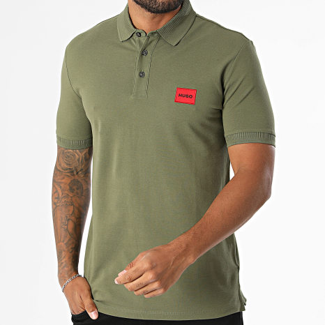 HUGO - Polo Manches Courtes Slim Fit Dereso 222 50466202 Vert Kaki