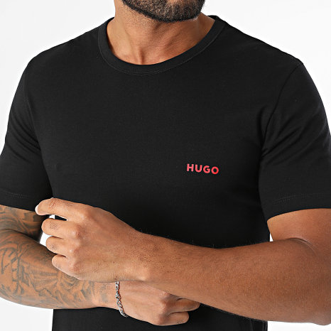 HUGO - Lot De 3 Tee Shirts 50532811 Vert Kaki Gris Noir