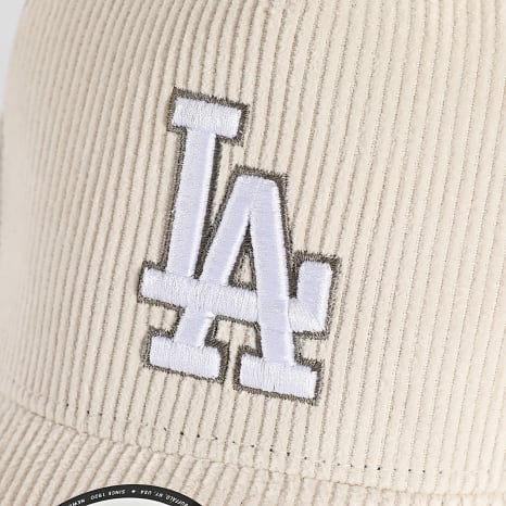 New Era - Casquette Trucker Velours Côtelé Cord LA Los Angeles Dodgers 60691237 Beige