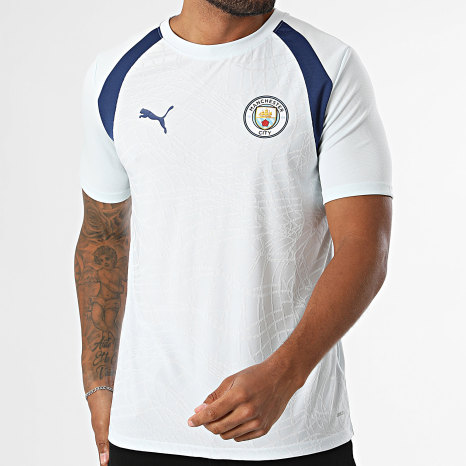Puma - Maillot De Foot Manchester City Training Jersey 786214 Bleu Clair