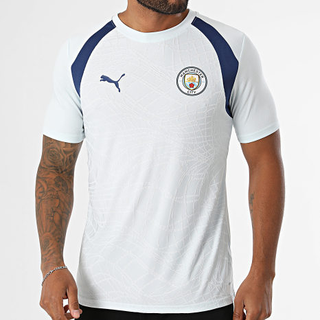 Puma - Maillot De Foot Manchester City Training Jersey 786214 Bleu Clair