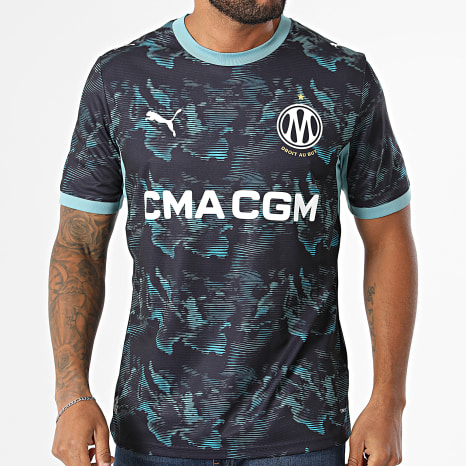 Puma - Maillot De Foot OM Jersey Replica Extérieur 784263 Bleu Marine