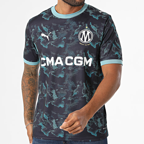 Puma - Maillot De Foot OM Jersey Replica Extérieur 784263 Bleu Marine