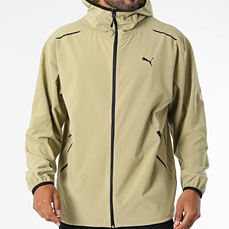 Puma - Veste Capuche Zippée Pumatech 637482 Vert Kaki Clair