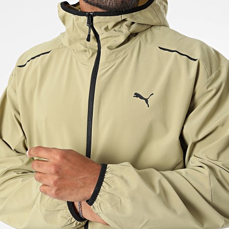 Puma - Veste Capuche Zippée Pumatech 637482 Vert Kaki Clair