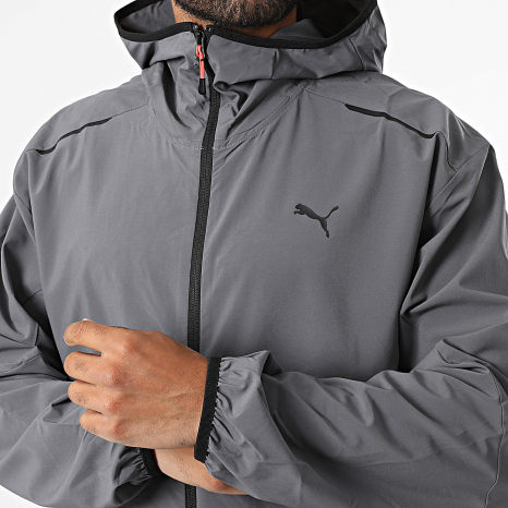 Puma - Veste Capuche Zippée Pumatech 637482 Gris Anthracite