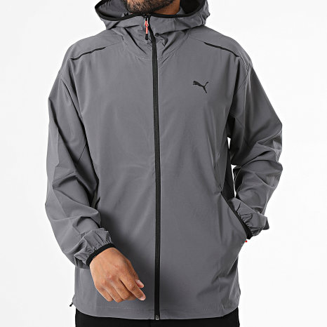 Puma - Veste Capuche Zippée Pumatech 637482 Gris Anthracite