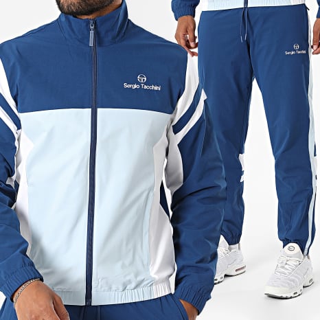Sergio Tacchini - Ensemble De Survetement Musa 41732 Bleu Marine Bleu Clair Blanc