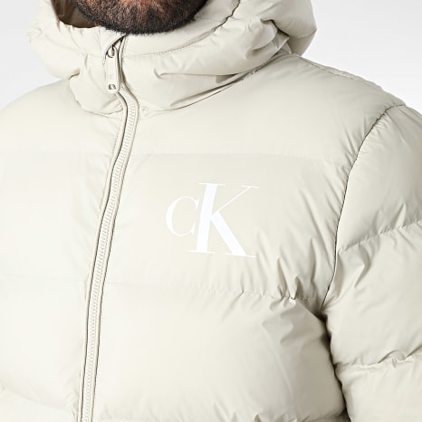 Calvin Klein - Doudoune Capuche Zippée RG513 Beige Clair