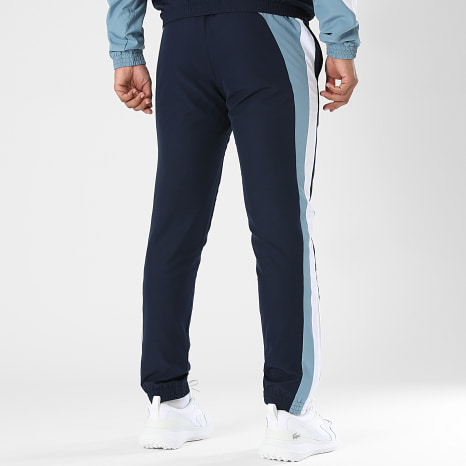 Lacoste - Pantalon Jogging Regular Fit A Bandes Logo Crocodile Bleu Marine