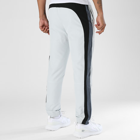 Lacoste - Pantalon Jogging Regular Fit A Bandes Logo Crocodile Gris Clair