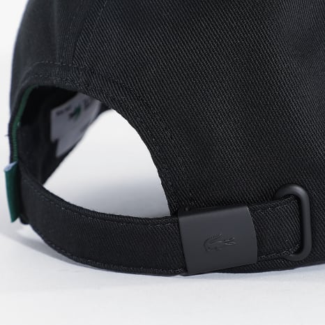 Lacoste - Casquette Logo Brodé Crocodile Ton Sur Ton Noir