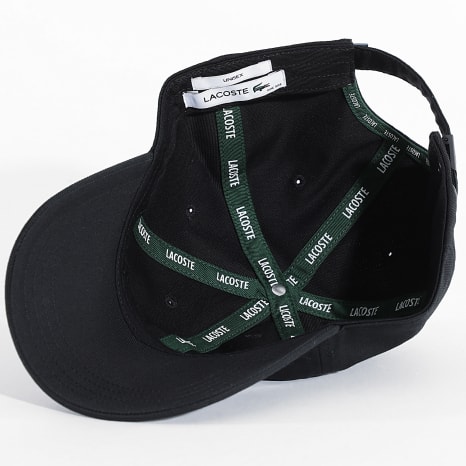 Lacoste - Casquette Logo Brodé Crocodile Ton Sur Ton Noir