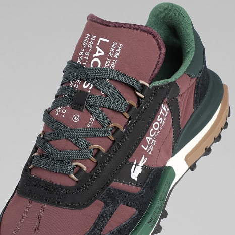 Lacoste - Baskets Elite Active 2263 Burgundy Black