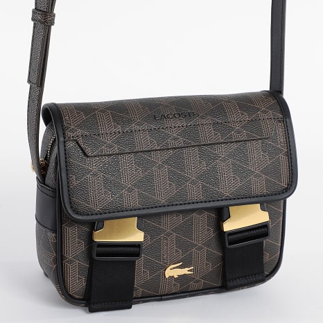 Lacoste - Sac A Main Femme The Blend Marron Doré