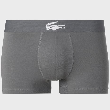 Lacoste - Lot De 3 Boxers Classic Noir Gris Chiné Gris