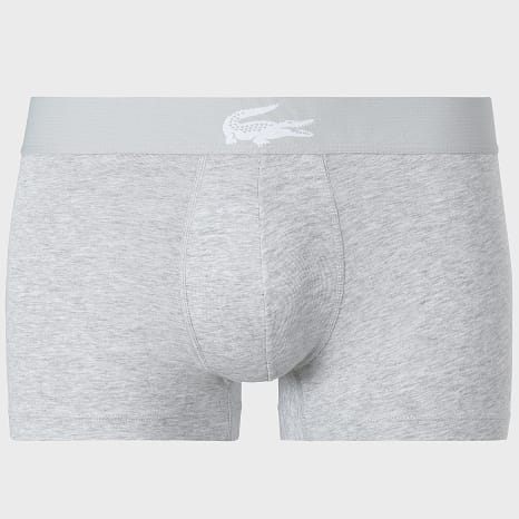 Lacoste - Lot De 3 Boxers Classic Noir Gris Chiné Gris