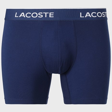 Lacoste - Lot De 5 Boxers Classic Bleu Marine Bleu Roi Bleu Clair