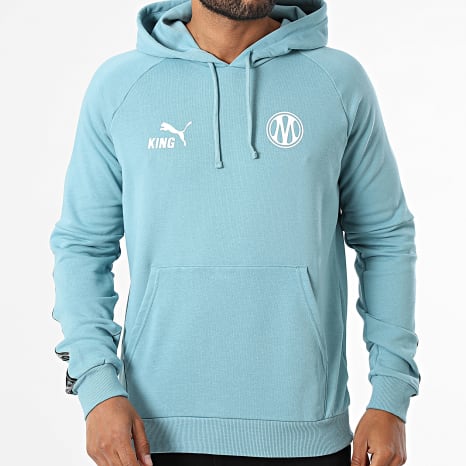 Puma - Sweat A Capuche OM King 786484 Bleu Clair