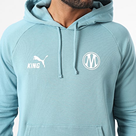 Puma - Sweat A Capuche OM King 786484 Bleu Clair