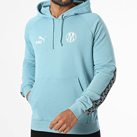 Puma - Sweat A Capuche OM King 786484 Bleu Clair