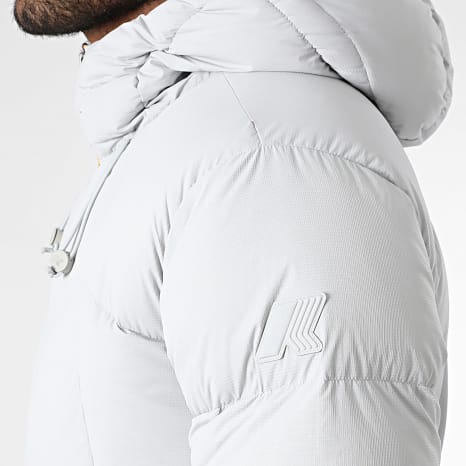 K-Way - Doudoune Capuche Quill Fancy Nylon K6135DW Gris Clair