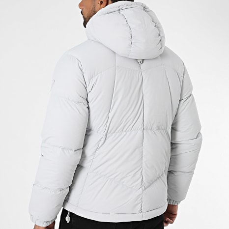 K-Way - Doudoune Capuche Quill Fancy Nylon K6135DW Gris Clair