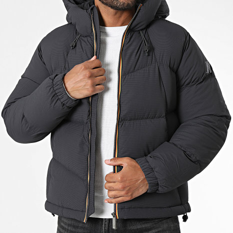 K-Way - Doudoune Capuche Quill Fancy Nylon K6135DW Gris Anthracite