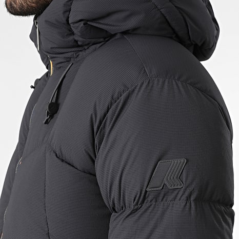 K-Way - Doudoune Capuche Quill Fancy Nylon K6135DW Gris Anthracite