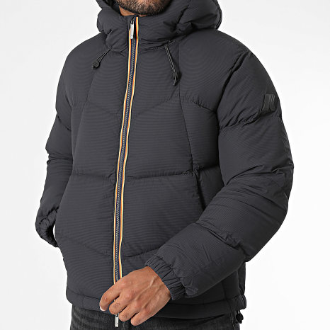 K-Way - Doudoune Capuche Quill Fancy Nylon K6135DW Gris Anthracite