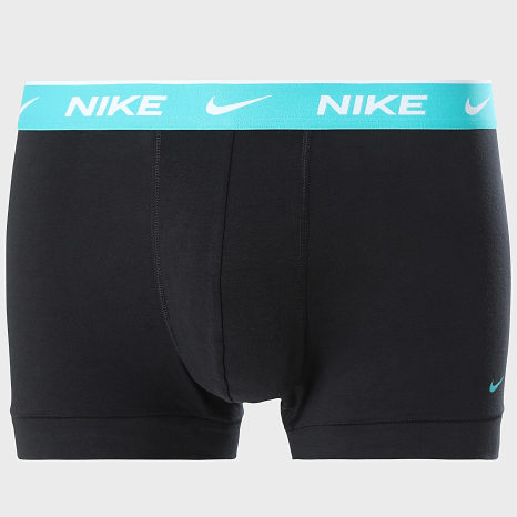 Nike - Lot De 5 Boxers Dri-Fit Essential Cotton Stretch KE1295 Noir Blanc Bleu Roi Turquoise Rouge