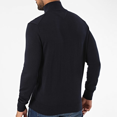 Tommy Hilfiger - Gilet Zippé Essential Cotton 6517 Bleu Marine