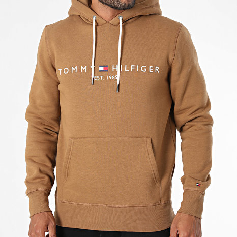 Tommy Hilfiger - Sweat Capuche Tommy Logo 1599 Marron