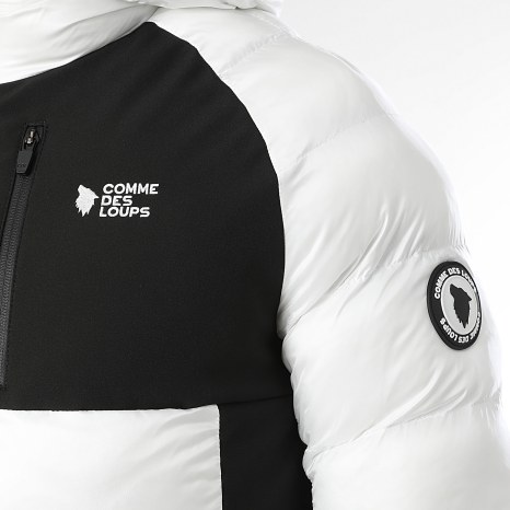 Comme Des Loups - Doudoune Capuche Mataro Blanc Noir