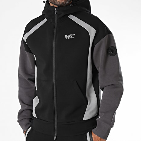 Comme Des Loups - Ensemble De Survetement Grizzly Noir Gris Anthracite Gris