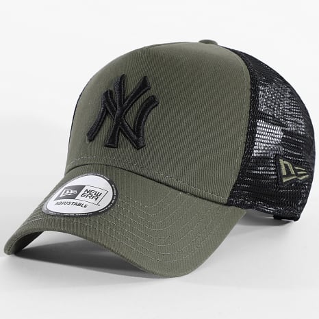 New Era - Casquette Trucker League Essential NY New York Yankees 11871464 Vert Kaki Noir