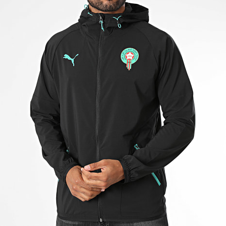 Puma - Veste Zippée Capuche Foot Maroc FRMF 788624 Noir