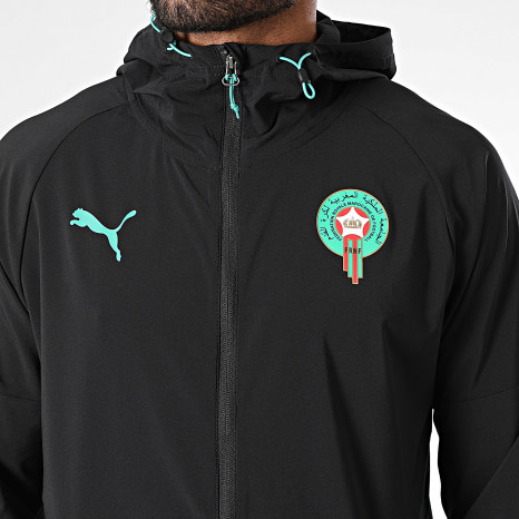 Puma - Veste Zippée Capuche Foot Maroc FRMF 788624 Noir