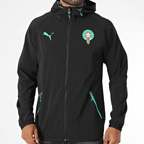 Puma - Veste Zippée Capuche Foot Maroc FRMF 788624 Noir