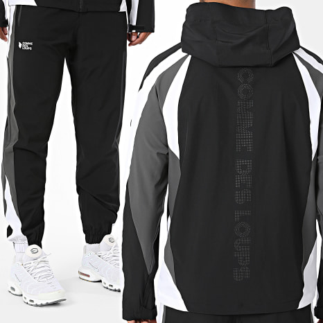 Comme Des Loups - Ensemble Veste Zippée Capuche Et Pantalon Jogging Dive Noir Gris Anthracite