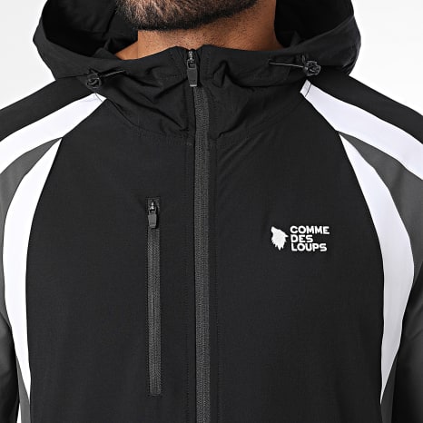 Comme Des Loups - Ensemble Veste Zippée Capuche Et Pantalon Jogging Dive Noir Gris Anthracite