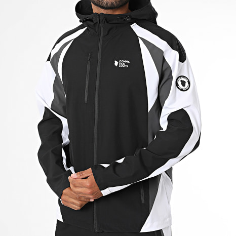 Comme Des Loups - Ensemble Veste Zippée Capuche Et Pantalon Jogging Dive Noir Gris Anthracite