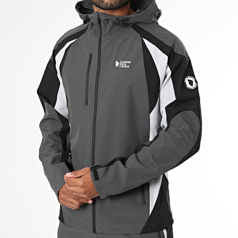 Comme Des Loups - Ensemble Veste Zippée Capuche Et Pantalon Jogging Dive Gris Anthracite