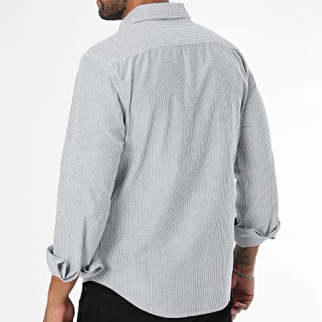 Levi's - Chemise Jean Manches Longues A Rayures 0086A Blanc Bleu Marine