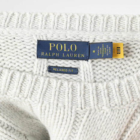 Polo Ralph Lauren - Pull en laine Premium Gris Perle